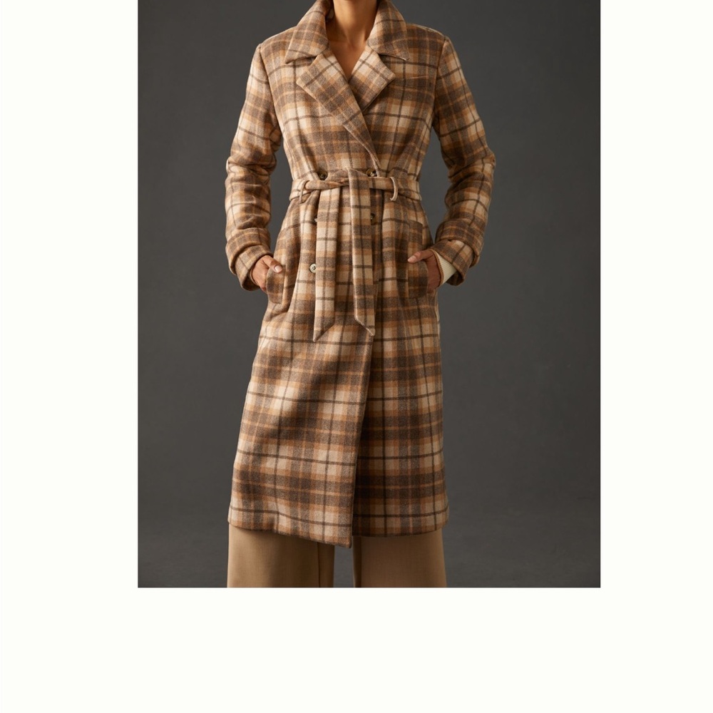 PAIGE Double-Breasted Wool Coat in Gray